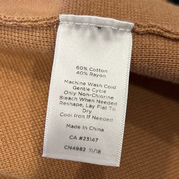 Talbots tan white and black bracelet length sleeve open front cardigan size X - Picture 4 of 6